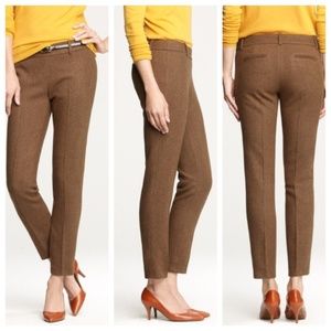 J. Crew Minnie Crop 4 Brown Twill Skinny Side Zip